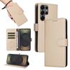 For Samsung Galaxy S25 Ultra Case RFID Blocking 3 Card Slots PU Leather Phone Cover with Wrist Strap