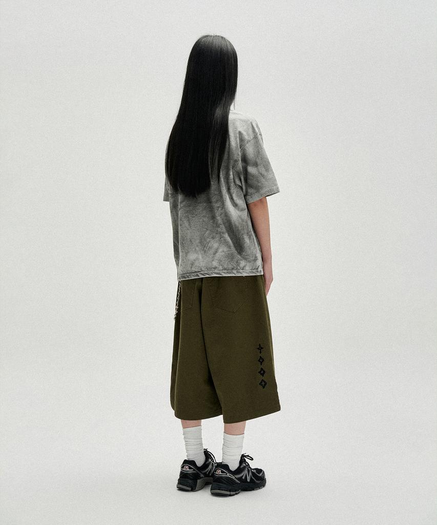 NOT4NERD Symbol Sequence Carpenter Bermuda Shorts - Khaki