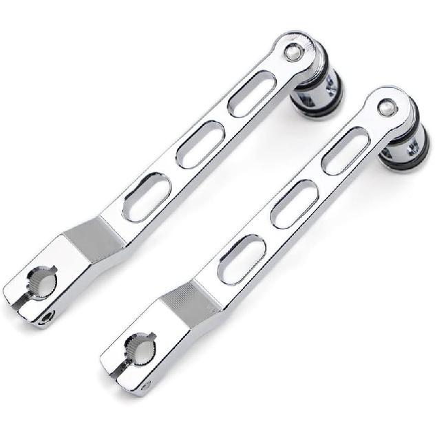 Dreamseek Motorcycle Heel Toe Shifter Lever + Shift Peg For Harley FL Softail/Touring, Road King, Street Glide/Tri Glide Trikes (Chrome)