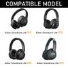 Мягкие сменные амбушюры из протеиновой кожи для Anker Soundcore Life Q10, Q20, Q30, Q35 с инструментом для установки