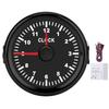 2in Universal Clock Gauge Instrument 0‑12 Hourmeter Red Backlight 12V 24V for Car Boat Yacht MotorcycleBlack Dial Black