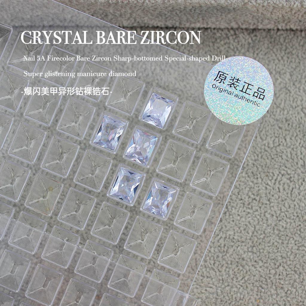 Вспышка Мини Маленький Голый Цирконий Кончик Нижний Куча Бриллиантовый Инопланетный Камень Сахарный Голубиный Яйцо Капля Воды Дизайн Ногтей Конский Глаз Украшения Для Ногтей
