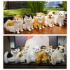 18x16x11см Симуляция Персидский Кот Сиамский Кот Рыжий Кот Плюшевая Игрушка Реалистичный Кот Корова Милый Котенок Кукла Украшение для Дома Машины