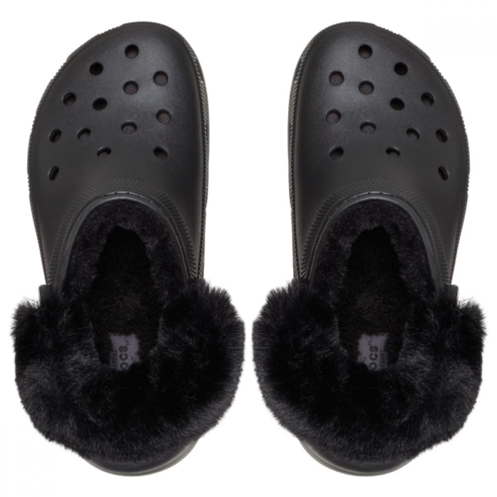 Crocs Женская классическая платформа с меховой подкладкой Клог 212854 001 CrocS Сандалии Шлепанцы Gibbitz Шлепанцы на ремешке...