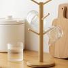 6 Hooks Coffee Cup Holder Wooden Coffee Mug Rack New Mug Holder Tree  Countertop Decor