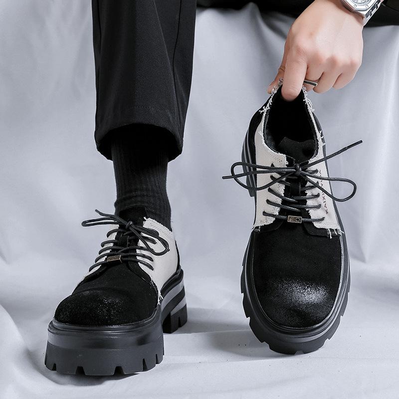 Новые кожаные туфли мужские туфли из натуральной кожи мужские британские ретро туфли дерби нишевая молодежная деловая обувь 30399-R