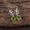 Peridot Gemstone 925 Sterling  Jewelry Handmade Silver Earrings 2.00" For Women EE-17-3