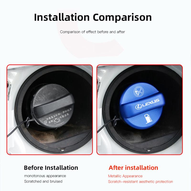 XBE2 3D Metal Tank Cover Fuel Tank Air Cap Trim For Lexus IS250 IS220d NX300h RX450h IS300h Ct200h UX250h GS430 ES300h IS350 IS300 GX