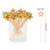 50Pcs Star Disposable Bamboo Skewers Cake Cocktail Picks Food Buffet Fruit Forks Birthday Party Wedding Supplies Christmas Decor