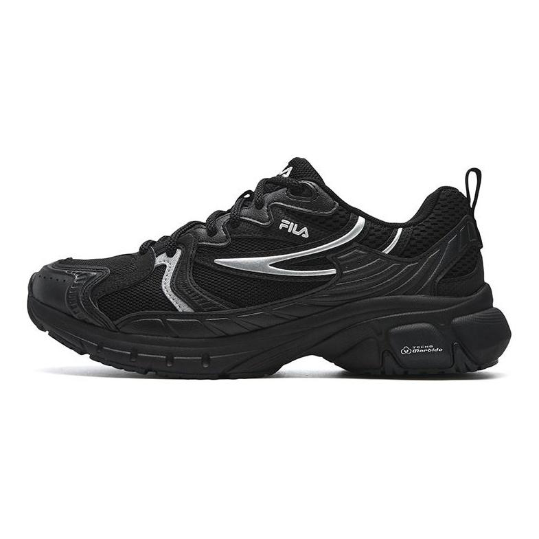Fila MATTRUN Износостойкие, дышащие, легкие низкие кроссовки на массивной подошве Женские Черно-серебристые F12W612141FBS