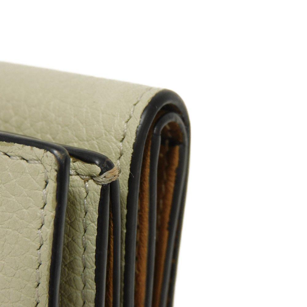 Used 12695 Trifold Wallet C660TR2X03 7942 Pastel Marble Green Ash Gray Brown Anagram Unisex from Japan AUTHENTIC