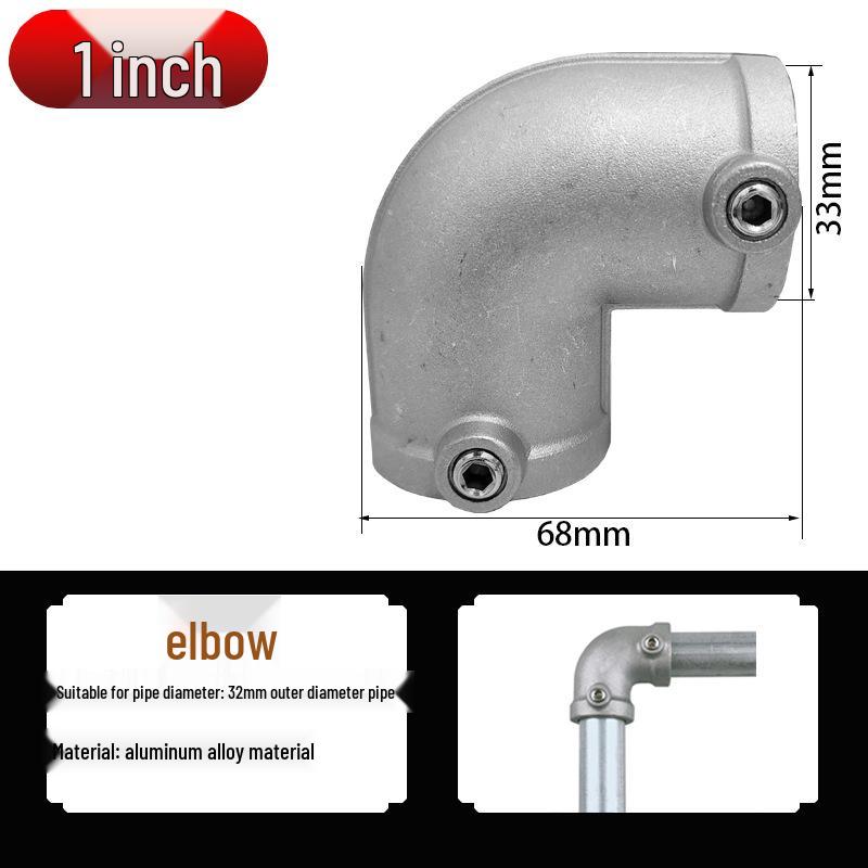 20/25/32mm Steel Pipe Connector: Galvanized 6-Point Round Elbow Joint Fastener