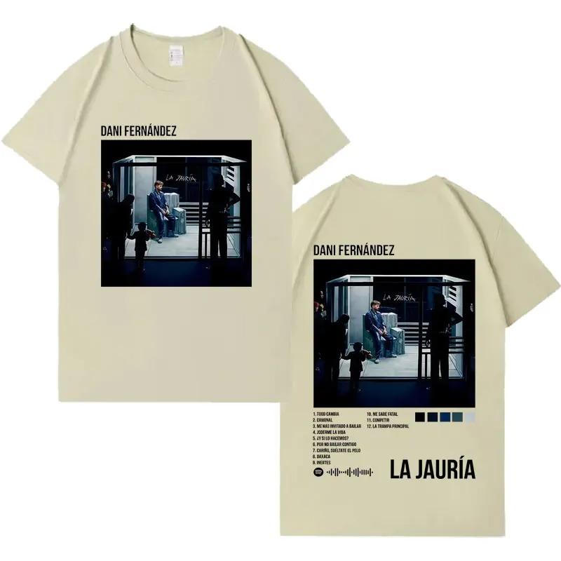 Dani Fernandez La Jauria Gothic Cover 2026 TShirt Mens HipHop TShirt Crew Neck Casual High Quality Mass TShirt