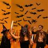 Yousheng Halloween Bats Decorations Outdoor Indoor 3D Bat Stickers Horror Gothic Theme Paint-Safe Adhesive Waterproof Decals