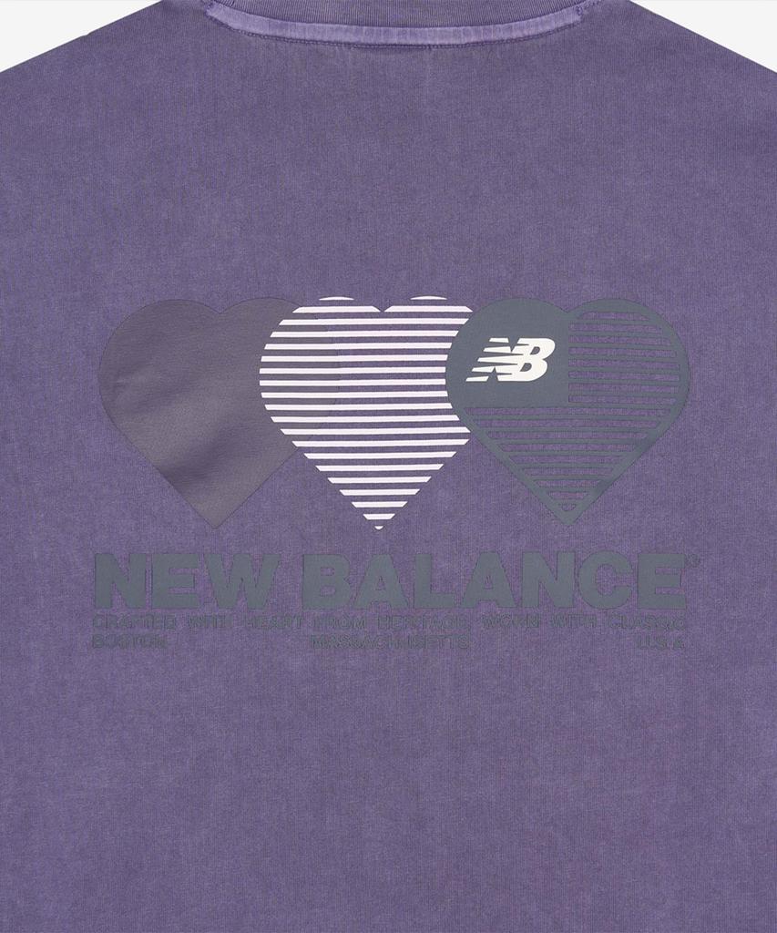 Nyuballanseu Nbneg2A073 / Уни Футболка с коротким рукавом и графическим принтом Nb Heart (Темно фиолетовый)