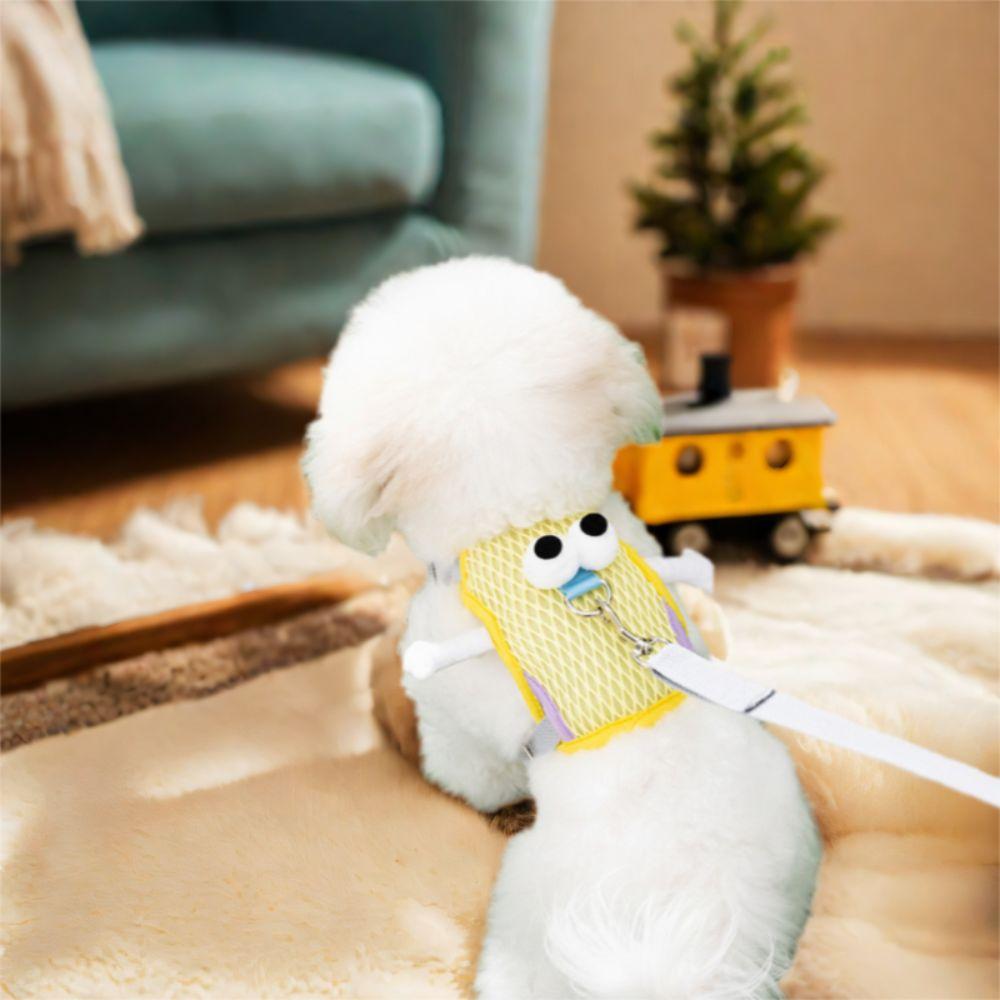 Cartoon Dog Harness Vest Breathable Cat Chest Straps Pet Supplies Pet Chest Harness Vest  Walking