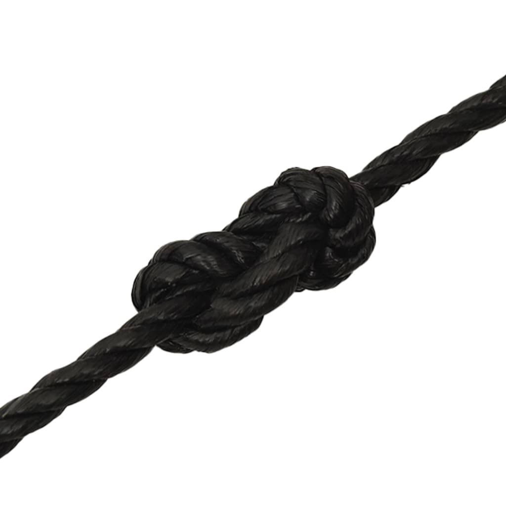 Vidaxl Linka Robocza, Czarna, 12 Mm, 500 M, Polipropylen