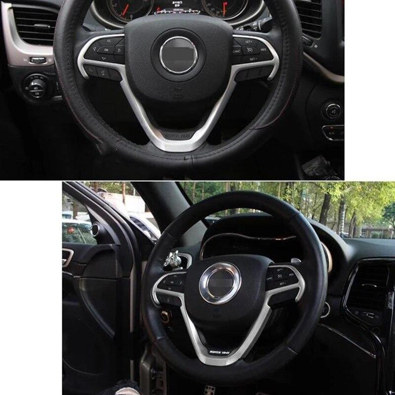 Автомобильный руль с кнопками, рамка, накладки, аксессуары для стайлинга автомобилей для Jeep Grand Cherokee 2014-2018, молдинги, аксессуары