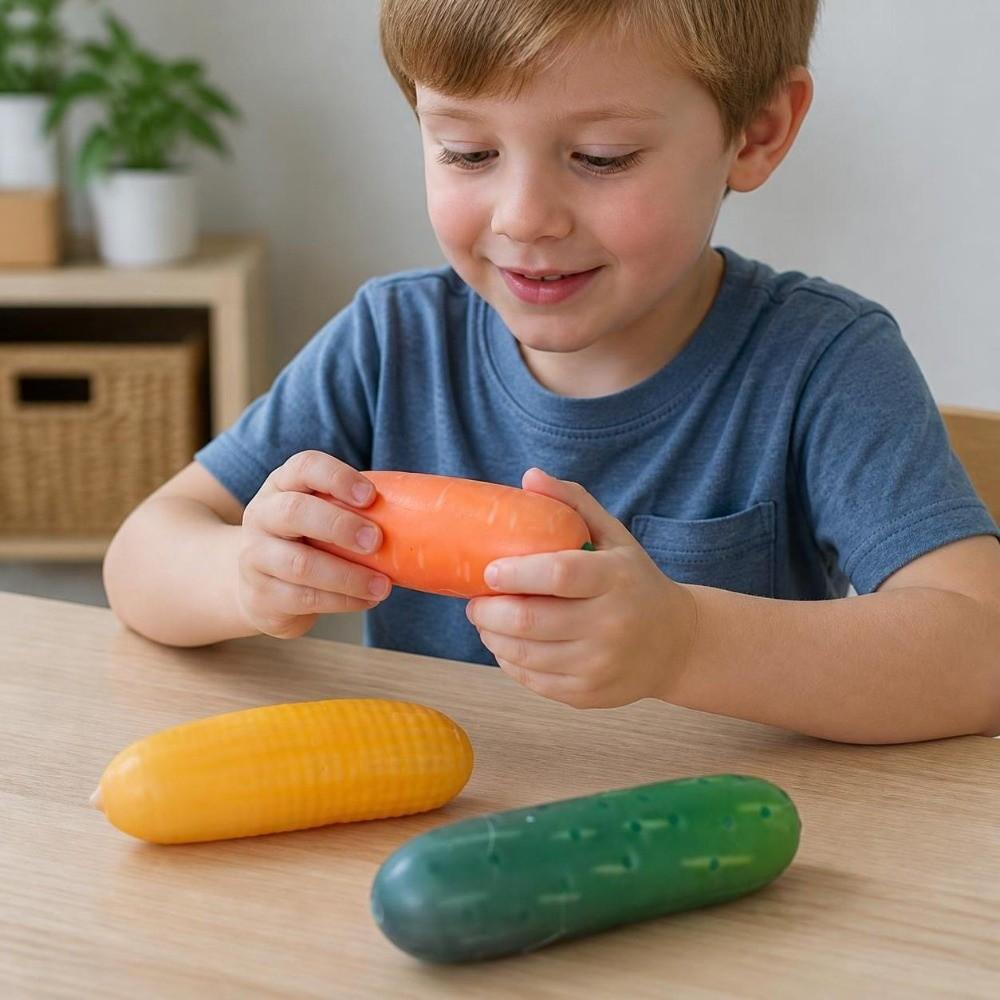 Anxiety Relief Crunchy Vegetables Squishy Toy Wax Coating Corn Fidget Toy Children's Gifts