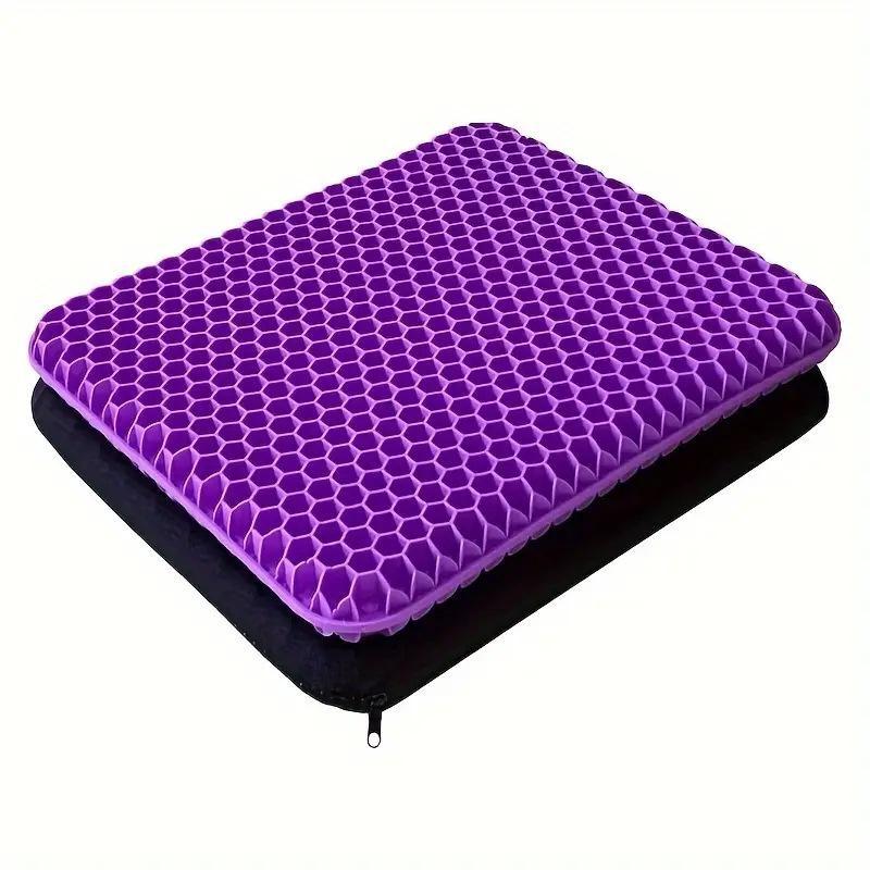 1set Breathable Honeycomb Cushion with Extra Thick Gel Cushion - Suitable for Sedentary Use, In Cars, Office Chairs and Wheelchairs