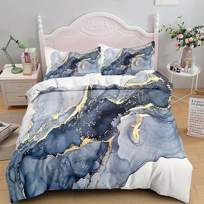 Мраморный комплект постельного белья King/Queen Size, серое золото, мраморный пододеяльник для мужчин и взрослых, современное абстрактное искусство, Tie Dye, готический мягкий пододеяльник