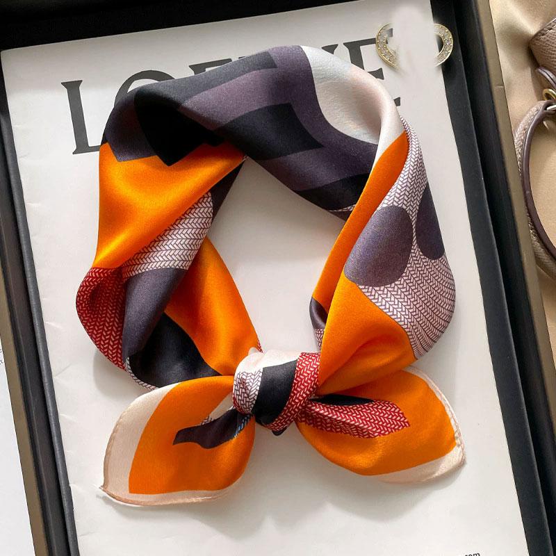 New 100% Natural Real Silk Scarf Women Bandana Square Scarves Wrap Kerchief Mulberry Fashion Luxury High Quality Hijab For Lady