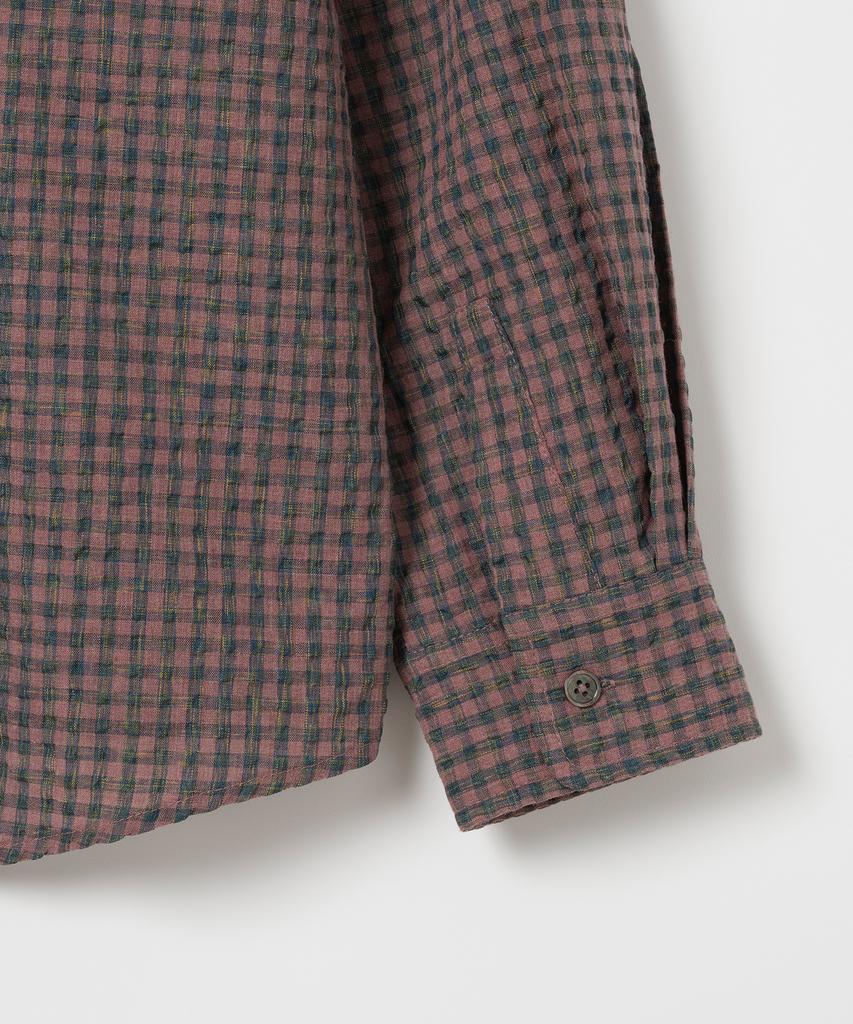 MILLO ARCHIVE Box Check Roll-Up Shirt [Smoke Pink]