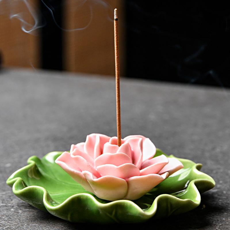 1 комплект, ручная работа, украшение для ароматерапии, курильница с листьями лотоса, ароматическая эстетика, украшение