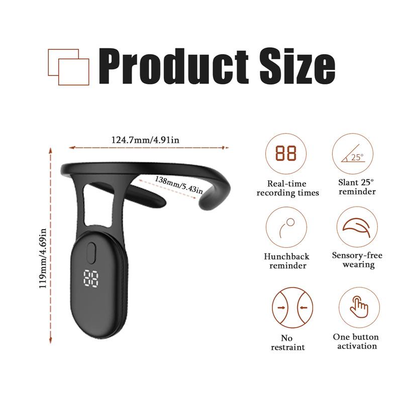 Умный корректор осанки Напоминание о спине Коррекция горба на шее в реальном времени Научный мониторинг осанки для взрослых и детей