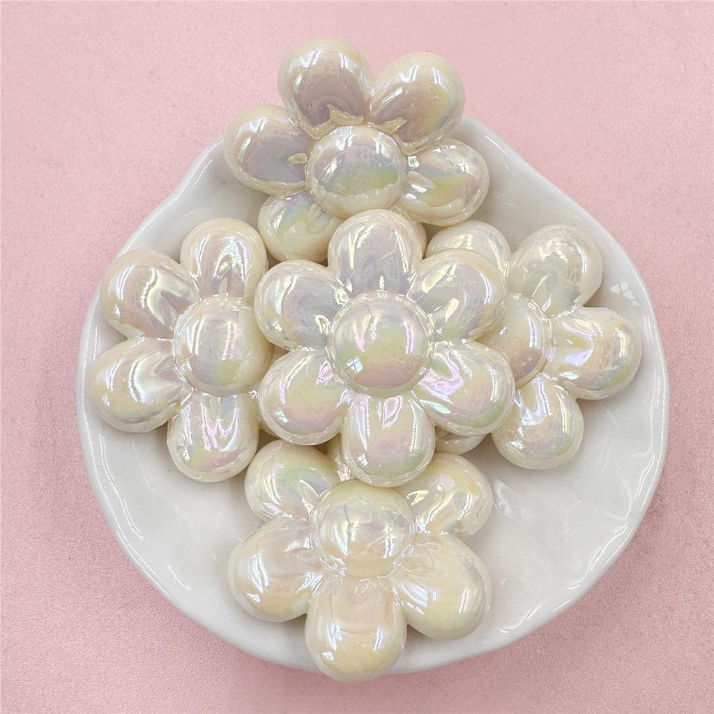 Creative Loose Beads Acrylic Creative Handmade Material Creative Beaded Material 5pcs Sunflower Beads Jewelry Accessories Charms Flower Shape Beading