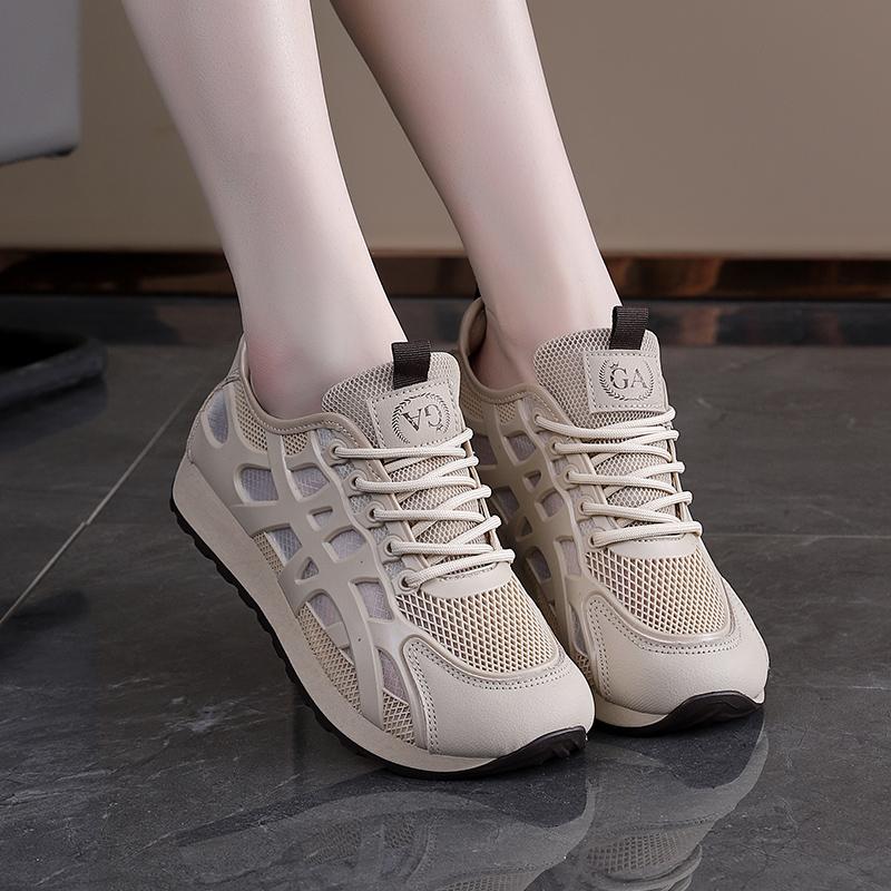 Hollow out personality soft sole lightweight mesh breathable versatile casual ultra-thin comfortable white shoes