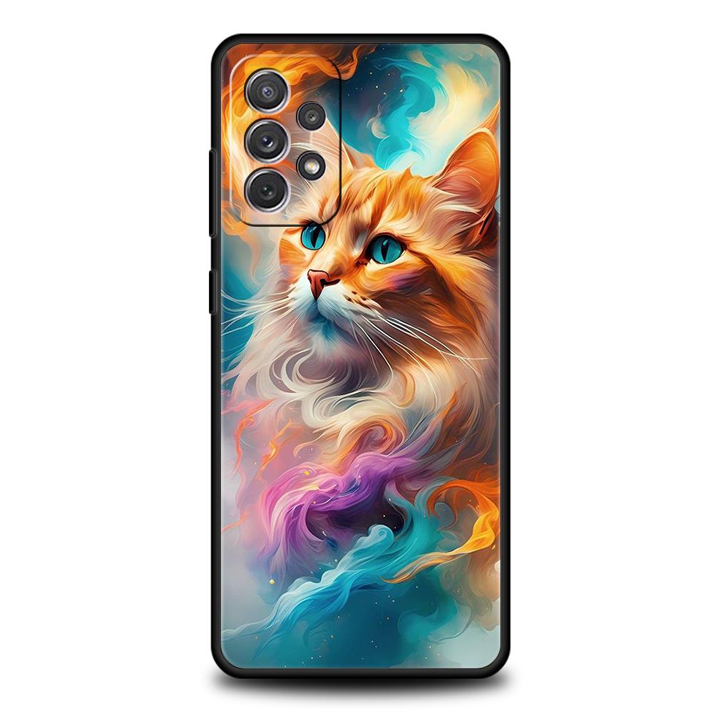 CARTOON CAT Phone Case for Samsung Galaxy A15 A14 A25 A54 A34 A51 A71 A72 A73 A32 A52 A52S A11 A21S A31 A41 5G Soft Shell Capas