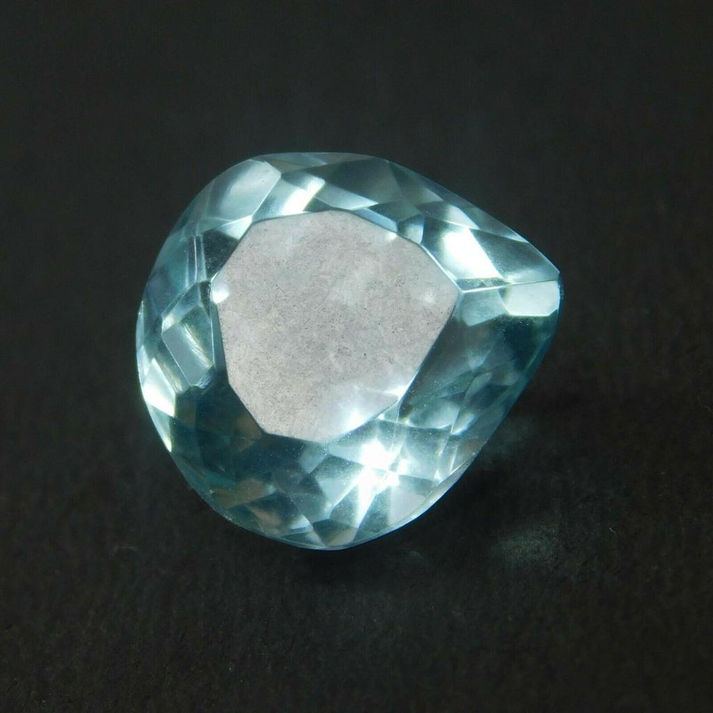 7 ct A++ Natural Aquamarine Blue Pear Cut Loose Gemstone Free Ship