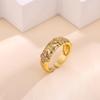 Роскошные кольца с цирконами Anillos для женщин Элегантное кольцо-бабочка геометрической формы с кристаллами золотого цвета Водонепроницаемые ювелирные изделия для вечеринок Ее подарок