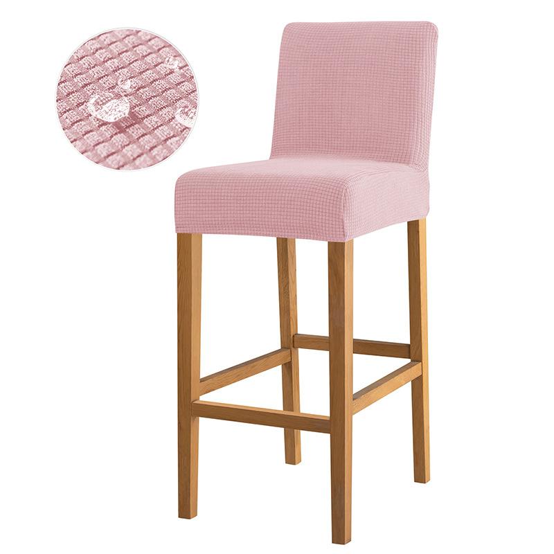 Водонепроницаемый чехол на барный стул, эластичные чехлы на стулья с короткой спинкой, съемные моющиеся, против царапин, против грязи, защита для сидений для домашнего декора