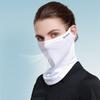 Summer Face Scarves Solid Color Golf Ice Silk Mask Neck Wrap Cover Face Cover Sunscreen Face Scarf