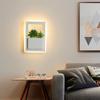 Rectangle 220x150mm 11W Modern Led Bedside Wall Lamp White Color with Plant Led Wall Lights for Bedroom Living Room Wall Sconce