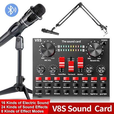 Звуковая карта КТВ, прямая трансляция, мини-аудиомикшер, консоль звуковой карты, микрофон, студийная запись для мобильного телефона, компьютера