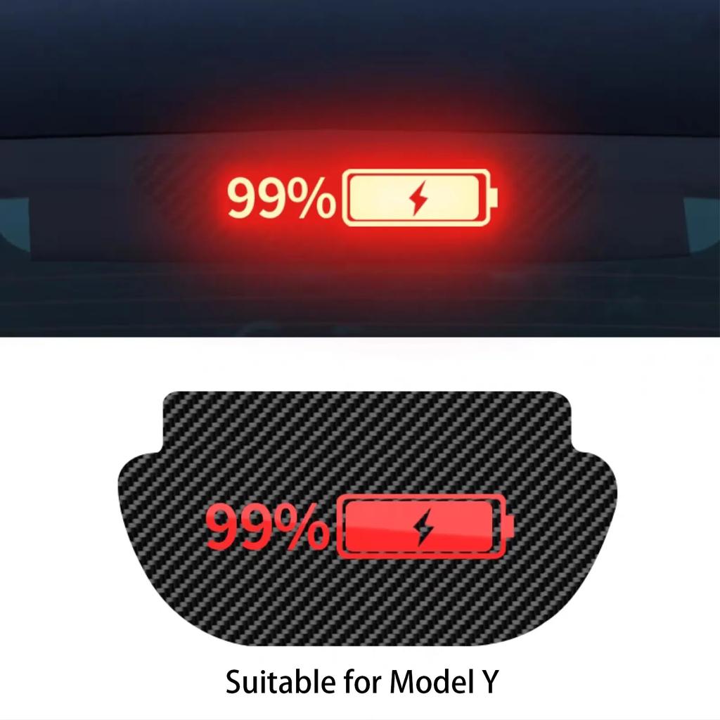 Принимаем индивидуальные наклейки для Tesla Model 3 Y Car High Mounted Brake Acrylic Projection Board Top Tail Light Emblem Halloween