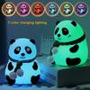 Милый ночник-панда, силиконовый ночник для детской, лампа для сна, сенсорное управление, ночники, перезаряжаемая от USB настольная лампа для младенца, ребенка