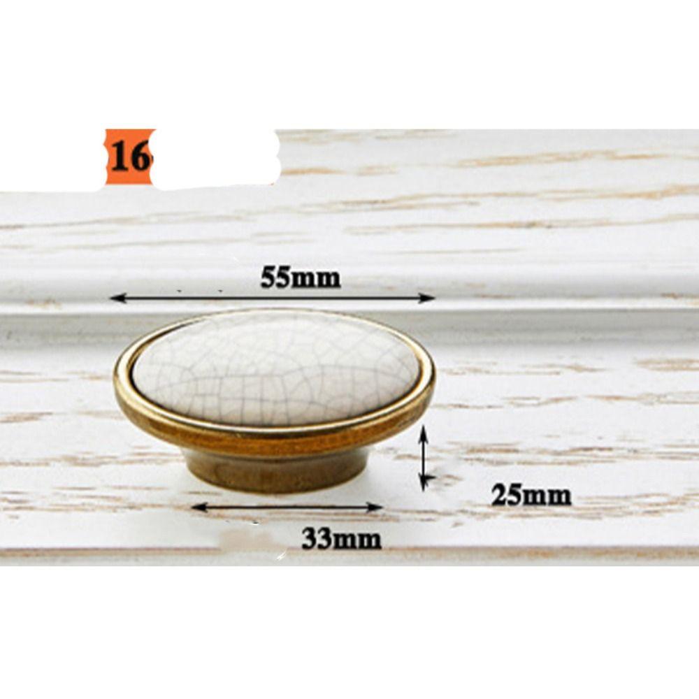 Керамические ручки для шкафа из цинкового сплава Антикварная бронза Дизайн с трещинами Ручка для двери гардероба Белые Винтажные ручки для ящиков Дверца шкафа