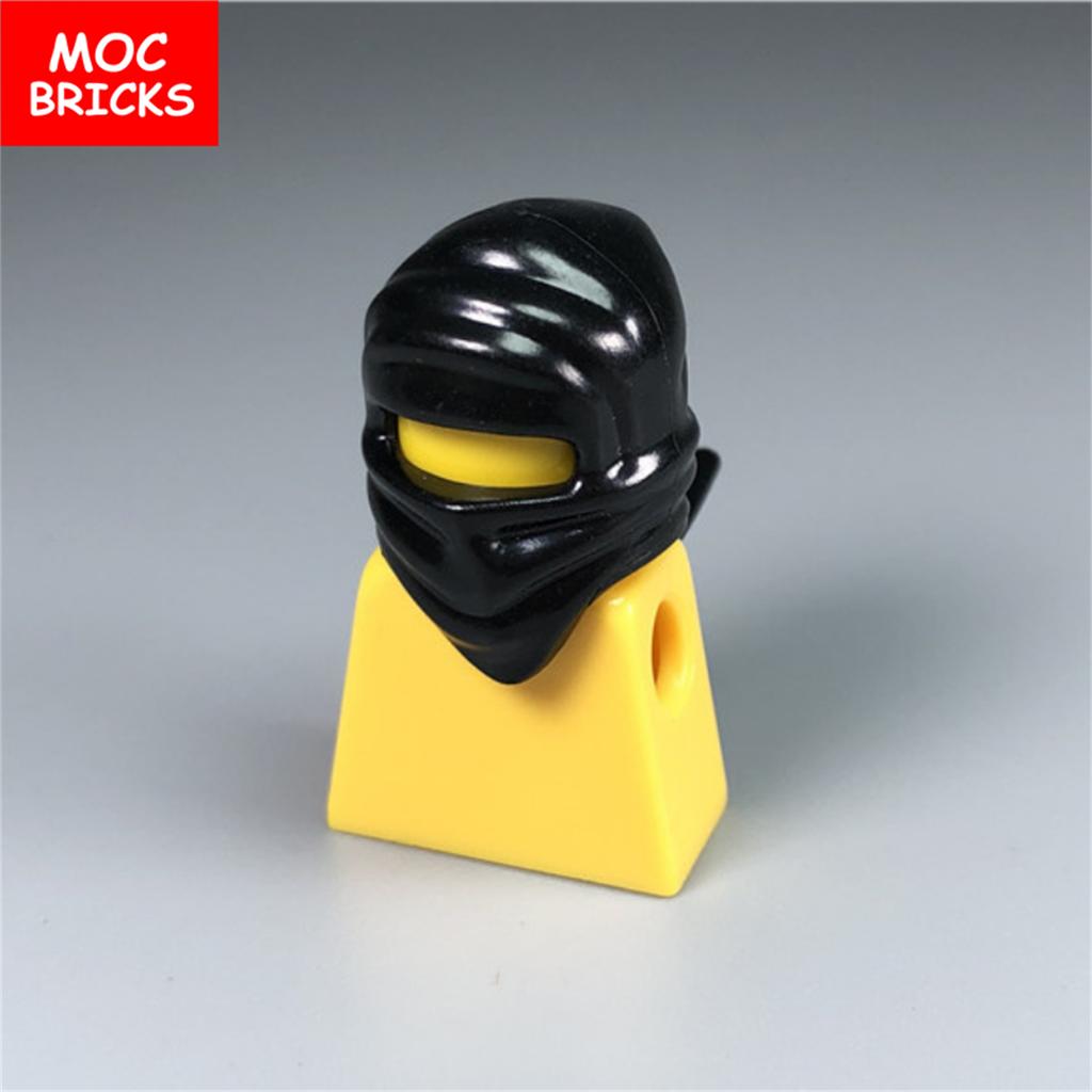 Кубики MOC Черная Балаклава для Ниндзя Шлем 30177 88430 96034 Строительные Блоки Образовательные Игрушки Подарки для Детей