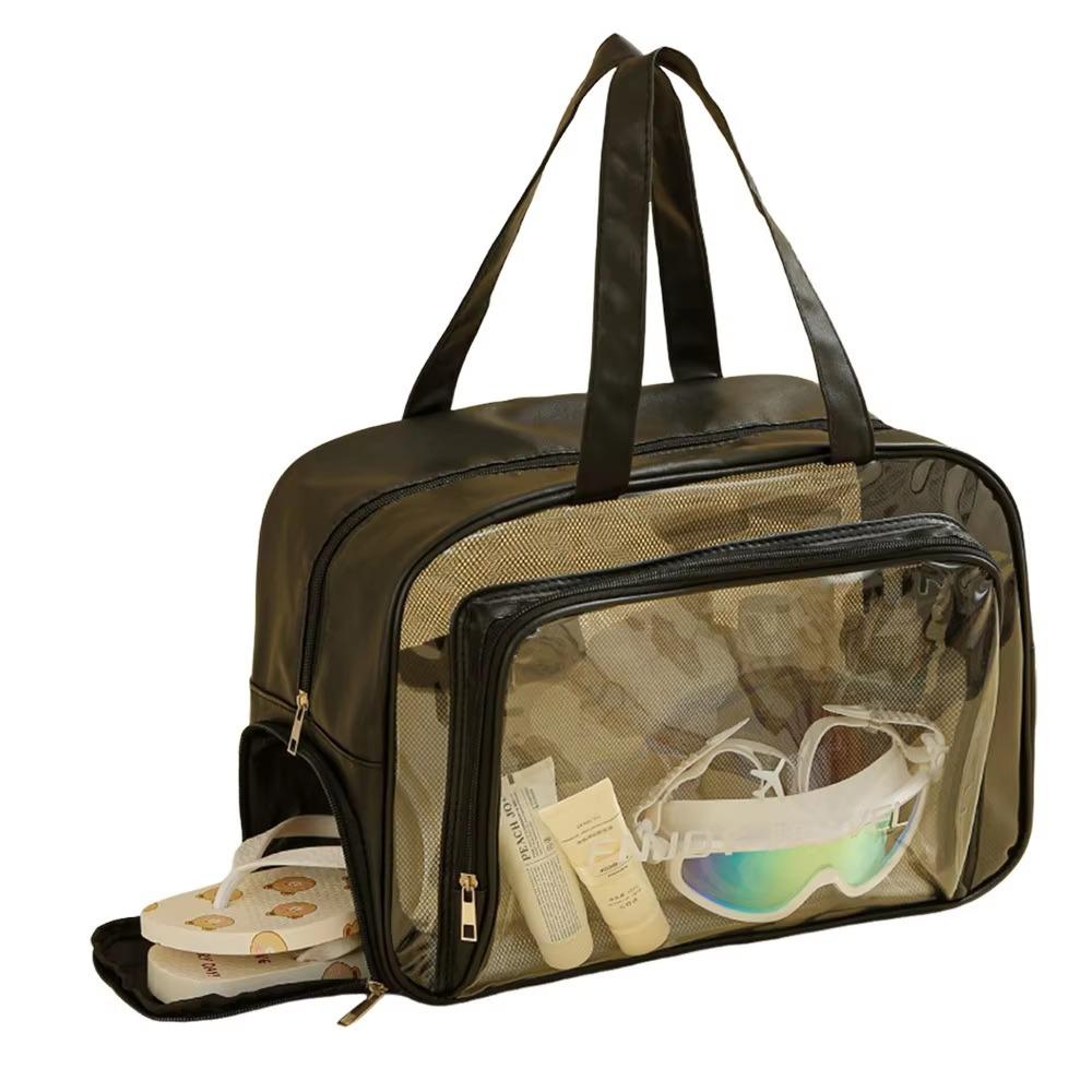 Pu Transparent Waterproof Cosmetic Bag PVC Make Up Bag Travel Storage Bag  Travel