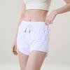 Women's Quick-Dry Two-Piece Yoga Shorts with Liner and Pockets