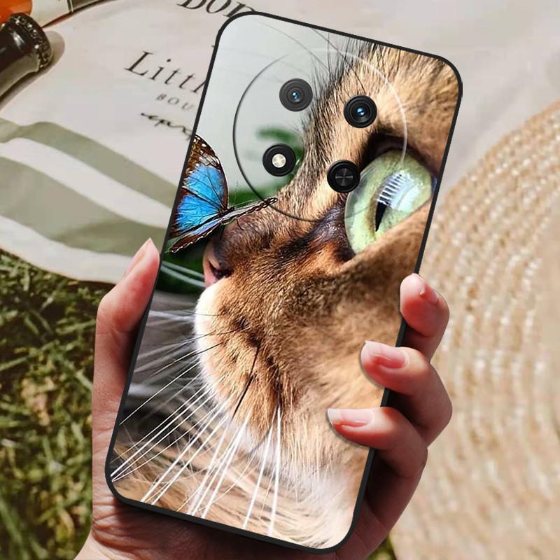 Чехол для Honor Magic7 Lite 5G Мягкая силиконовая задняя крышка из ТПУ для чехлов телефона Honor Magic 7 Lite Magic7Lite 7Lite Милый мультфильм