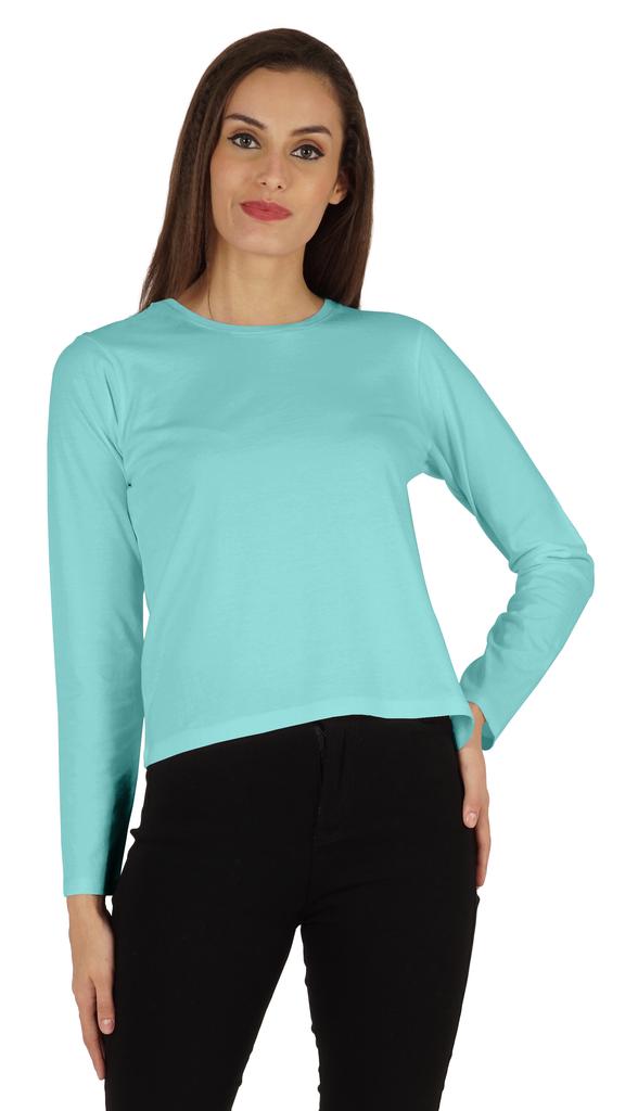 Inkmeso Perfect Long Sleeves T-shirt For Women Casual Regular Fit Basic Solid Everyday Tee