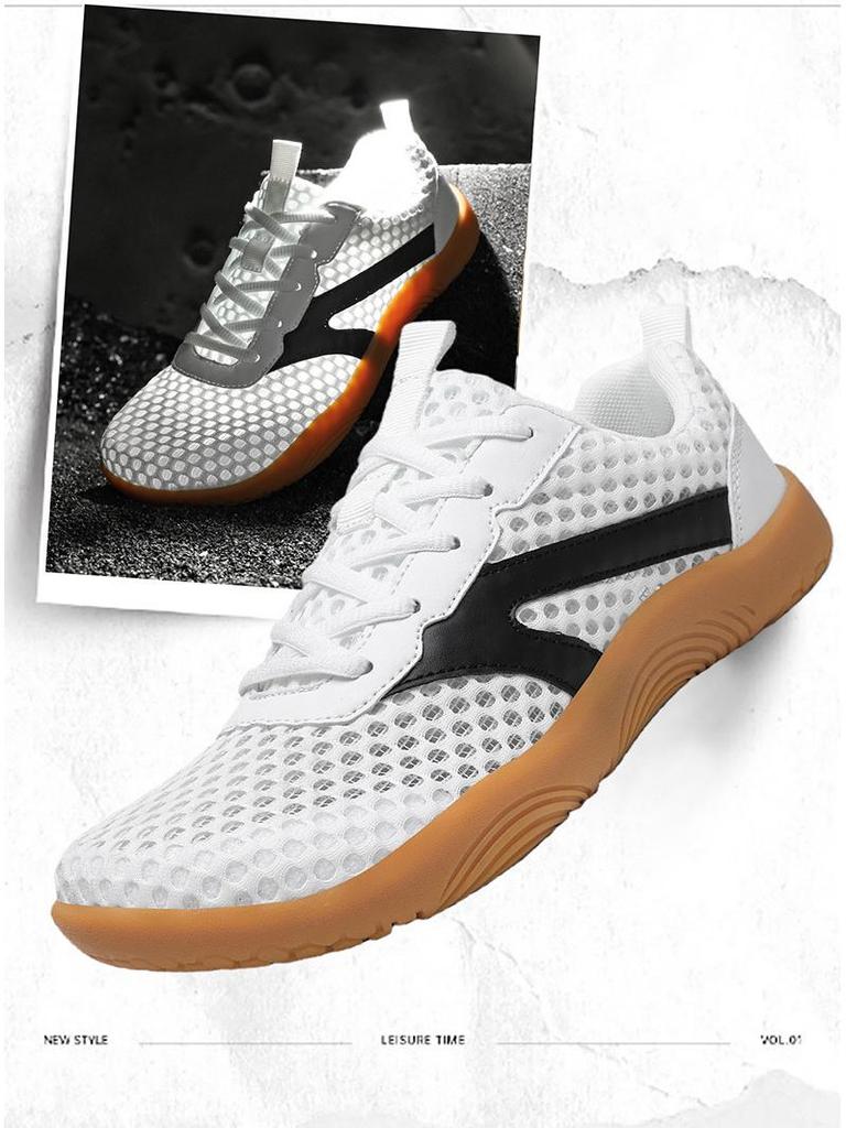 Мужские сетчатые кроссовки для бега с широким носком - Весна/Лето 2026, Дышащие, Мягкая подошва, Большой размер, Стиль босоногой