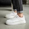 2024 Дизайнерская обувь для мужчин Повседневная обувь из натуральной кожи Белые дышащие плоские кроссовки для скейтбординга Уличные крутые кроссовки на шнуровке