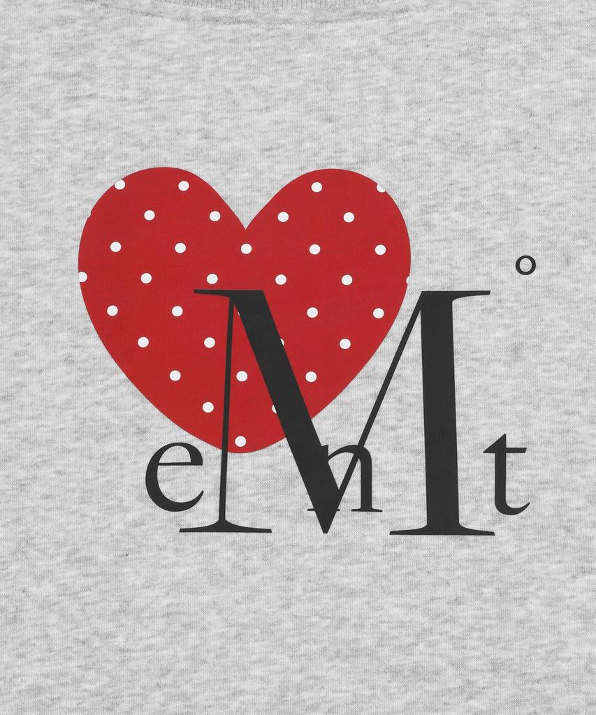 MUCENT Moa Dot Heart Logo One-Shoulder Sweatshirt (2 Colors)