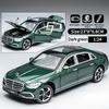 1/24 Модель игрушечного автомобиля из сплава Benz S400L Металлическая литая модель автомобиля Изысканное мастерство Коллекция Звук Свет Подарок на день рождения ребенка